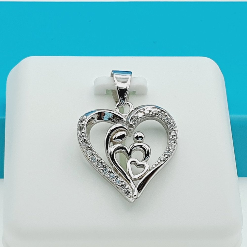 "925 Sterling Silver CZ Beautiful Pendant for Women, 1USPAR4017 - Picture 5 of 11